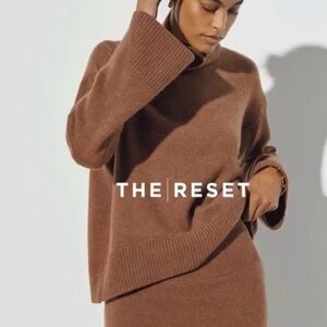 The Reset Perfect Pencil Cashmere Sweater Skirt Size XS Cedar NWT